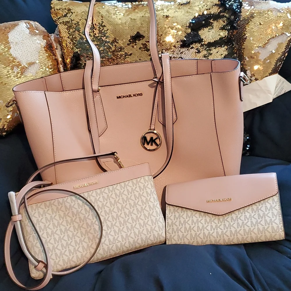 MICHAEL Michael Kors | Bags | Michael Kors 3 Piece Mauve Set